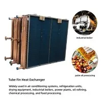 Tubu tar-ram Aluminju Fin Arja mkessħa Chiller Heat Exchanger Evaporatur Kondensatur Coil Għas-Sostituzzjoni